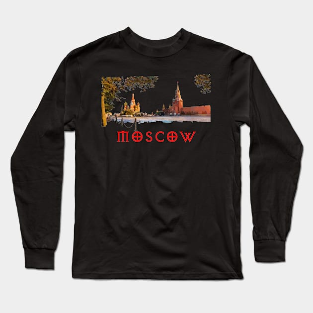 Moscow city gift Long Sleeve T-Shirt by comancha